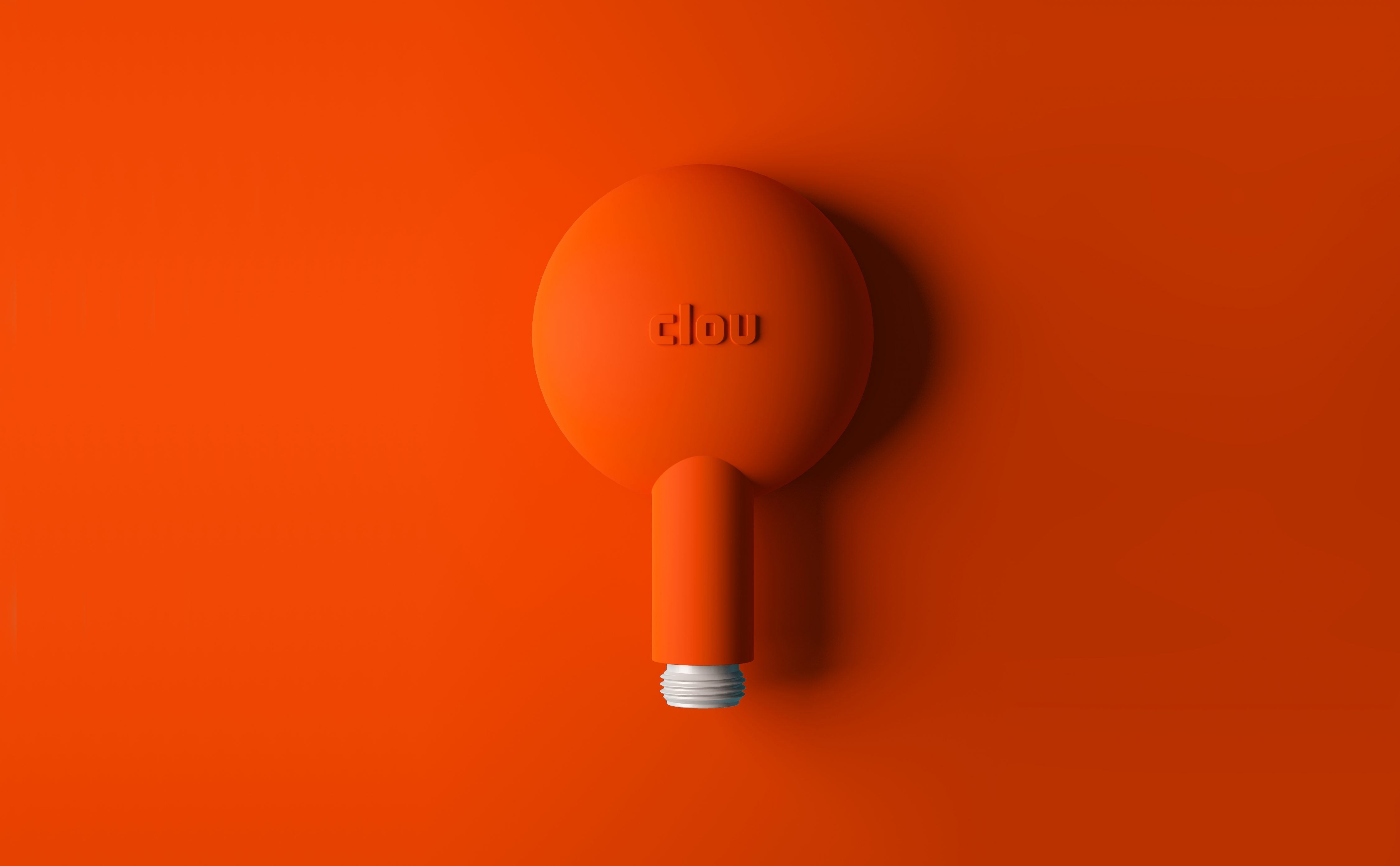 Kaldur handdouche, oranje soft-touch, met 1/2" aansluiting, universeel toepasbaar