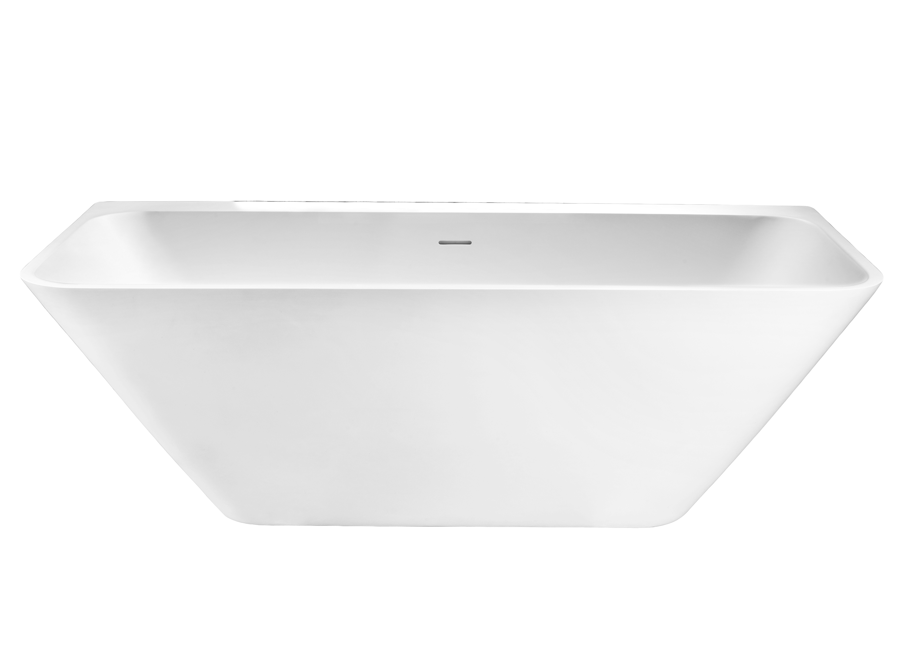 Best-Design Semi-Vrijstaand-Bad "Borgh" Just-Solid 180x85x55cm – Mat-Wit
