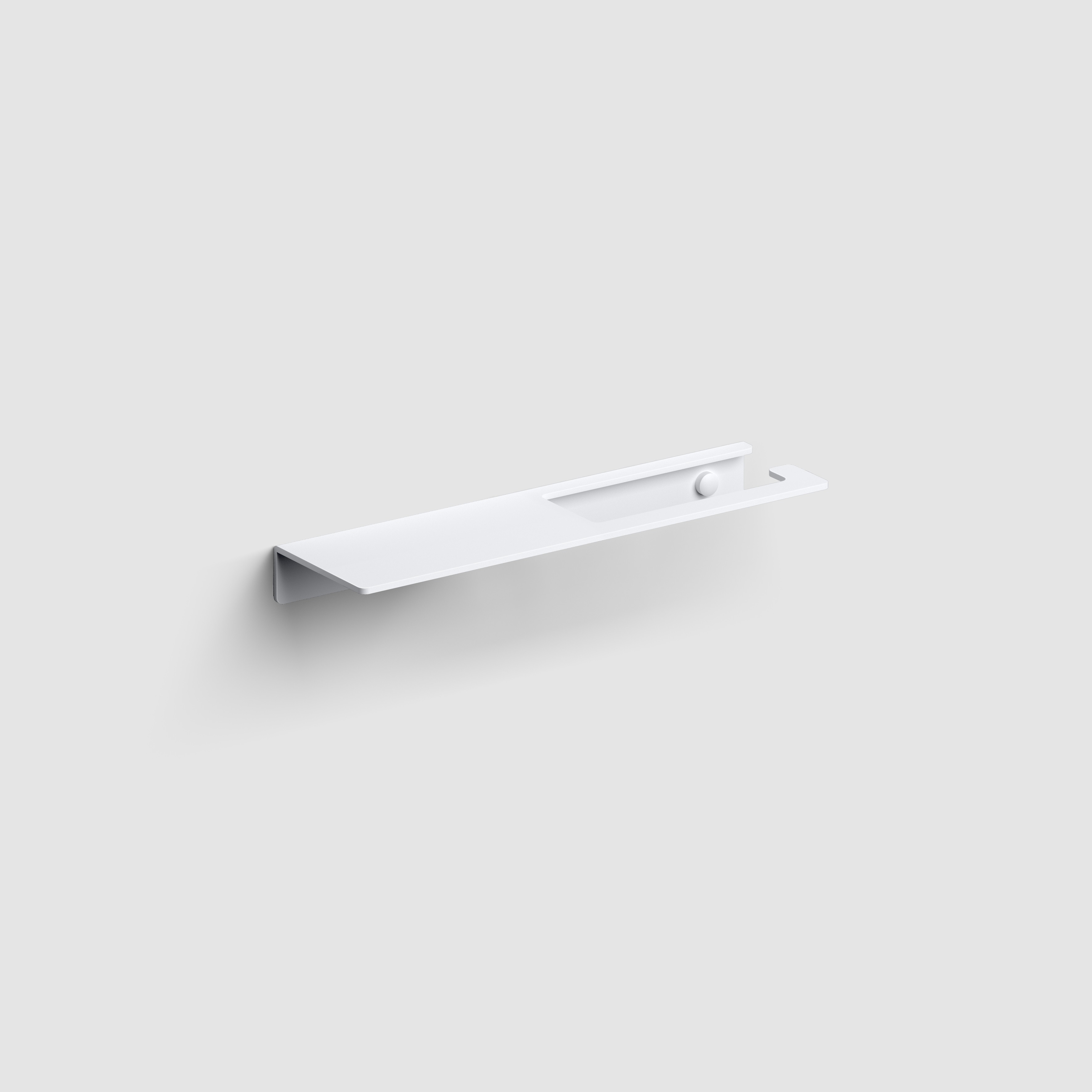 toiletrolhouder met planchet, mat wit