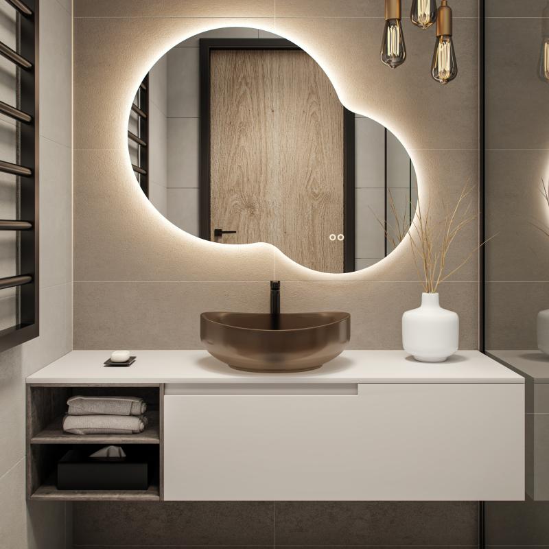 HIPP-Design SPV 18000 spiegel organisch rond 100x85 cm