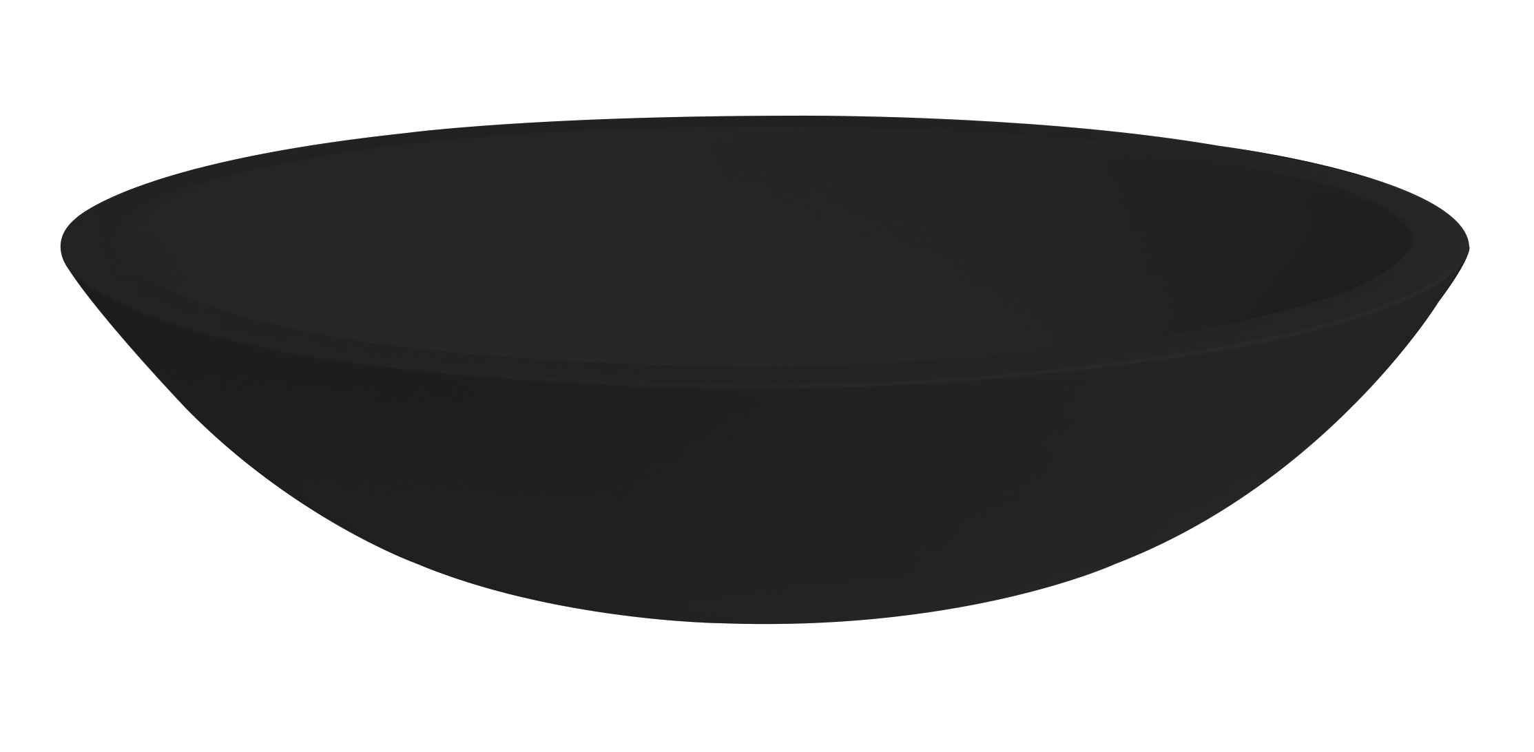 Best-Design "Epona-Black" opbouw waskom "Just-Solid" 52 cm
