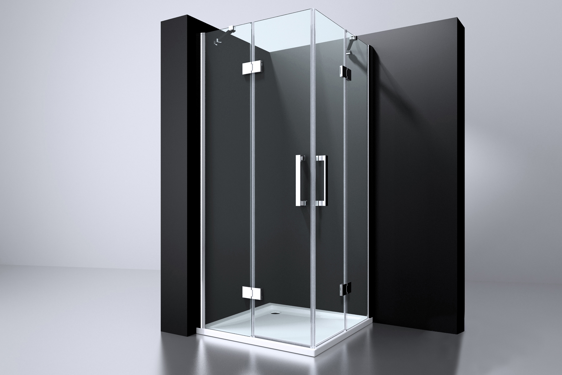 Best-Design "Erico" Q4 vierkant hoekinstap 90x90x195cm NANO glas 6mm