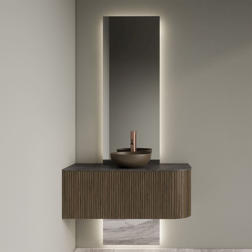 Spiegel Celeste 40 x 120 + 40 x 25 cm