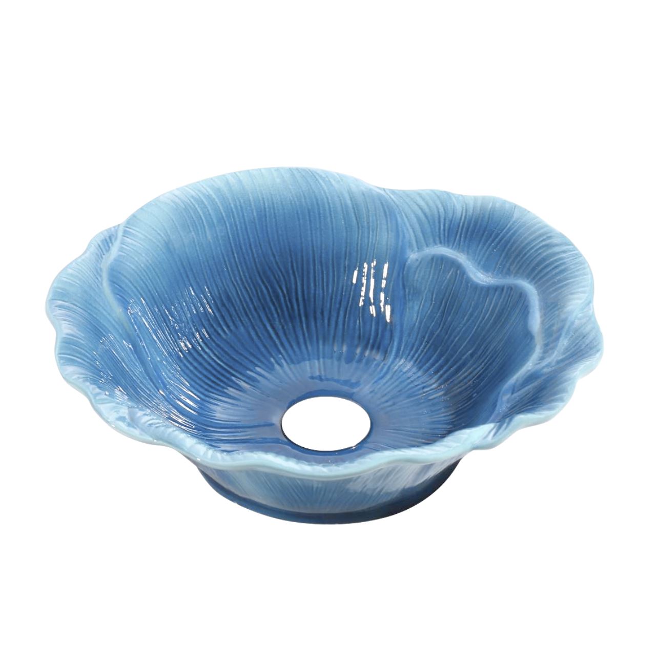 Best-Design "Flower-Blue" opbouw-waskom diam: 405 mm
