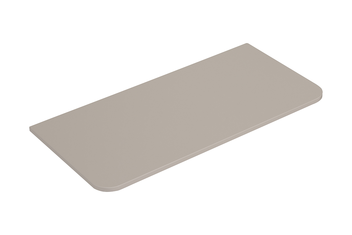Sulora topblad afgeronde hoeken 80 x 48 cm mat beige