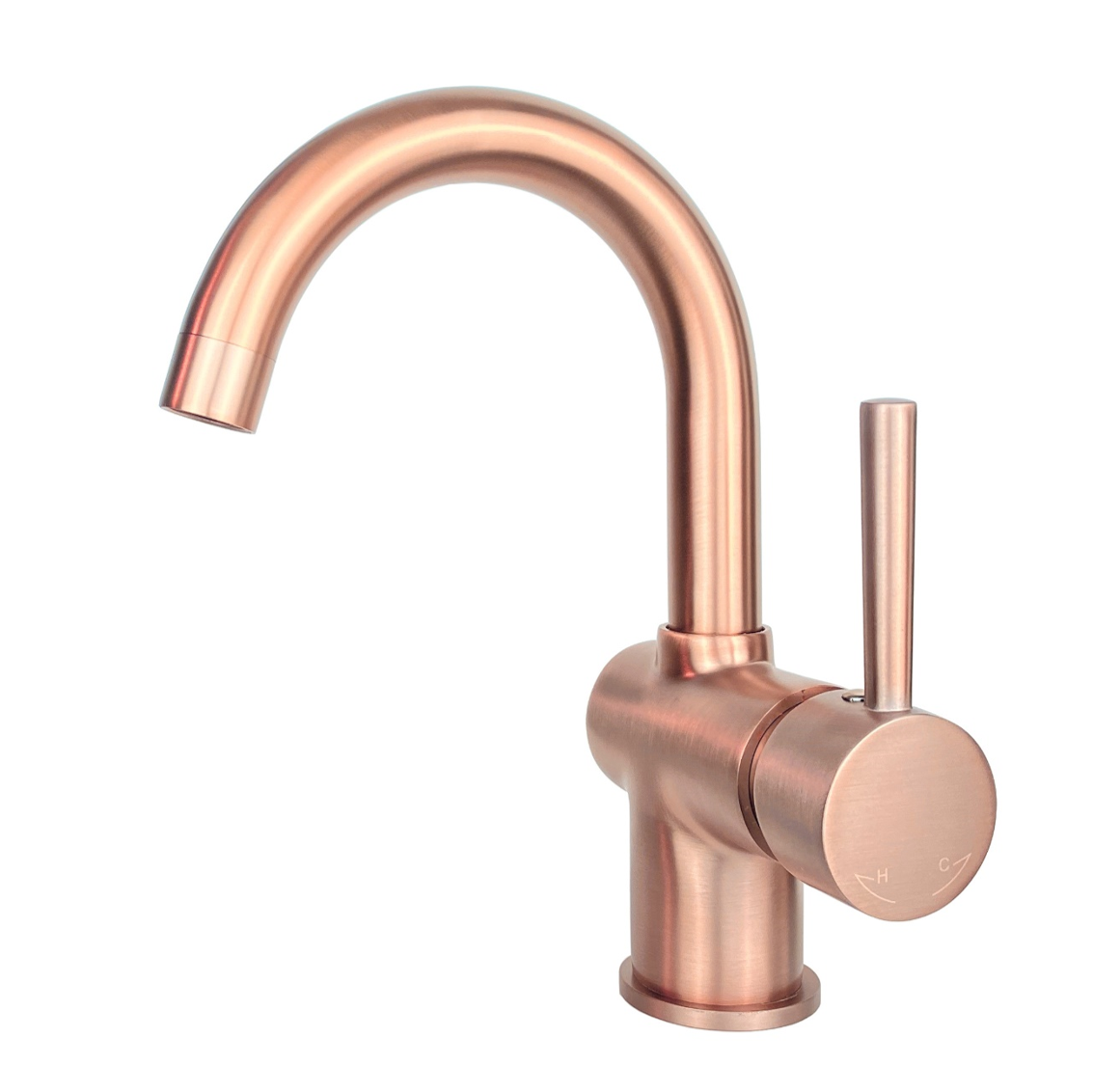 Best-Design "Lyon-Bondorf" wastafelmengkraan met drb.uitloop Mat-Rose-Goud