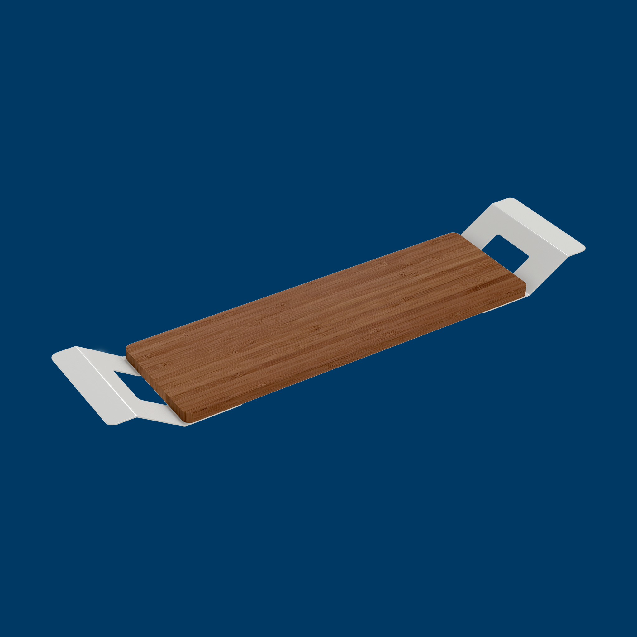 Riho Bamboo badplank wit glanzend wit