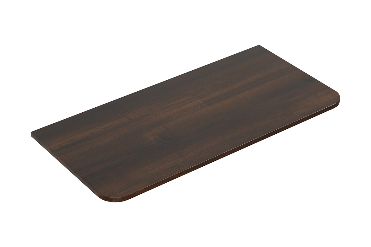 Sulora topblad afgeronde hoeken 80 x 48 cm walnoot