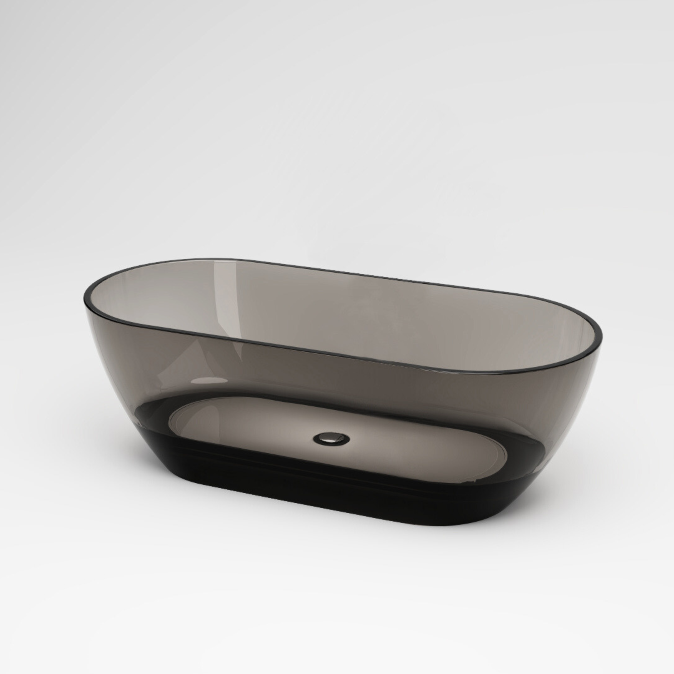 Best-Design Color "Transpa-Black" vrijstaand bad 170 x 78 x 56 cm