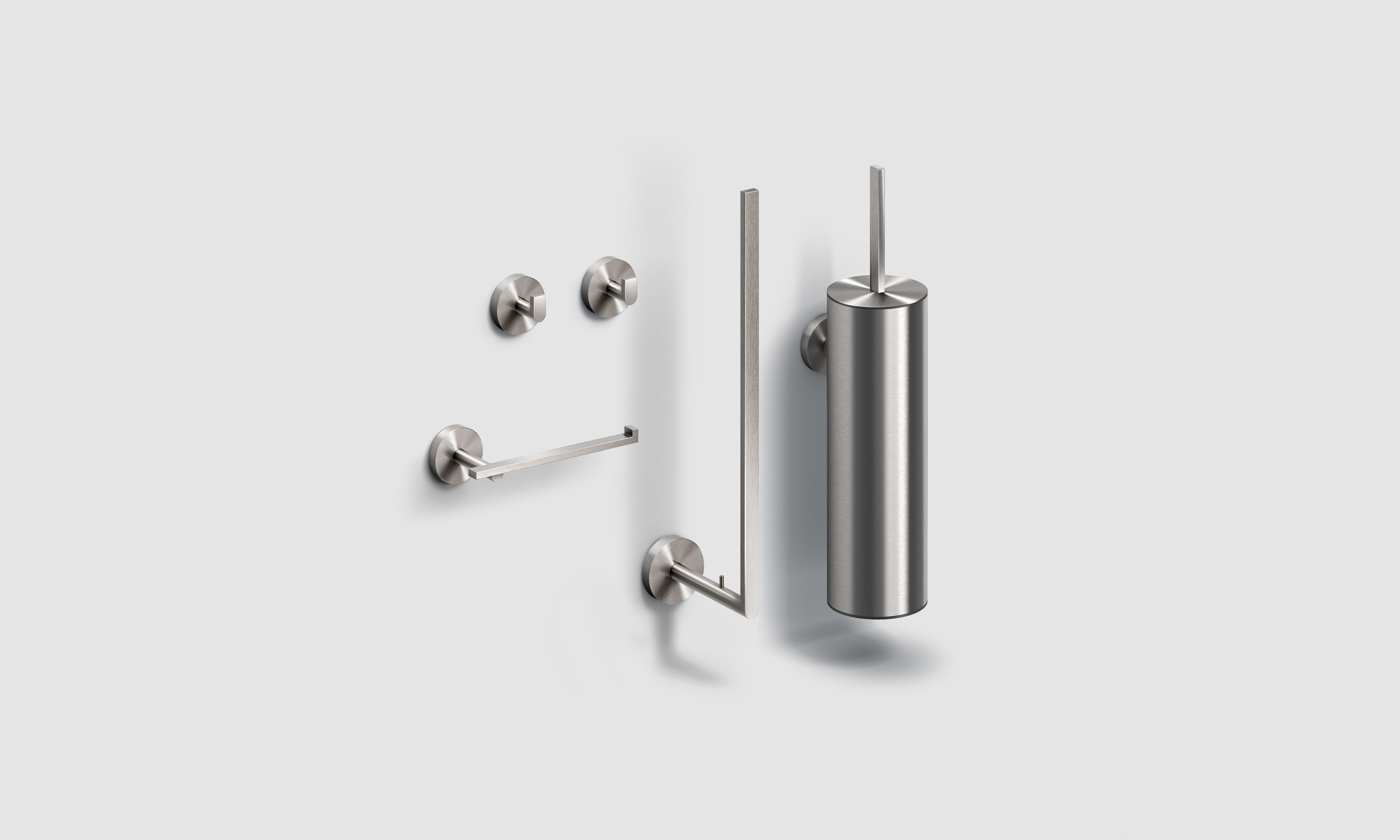 toilet accessoireset, rvs geborsteld