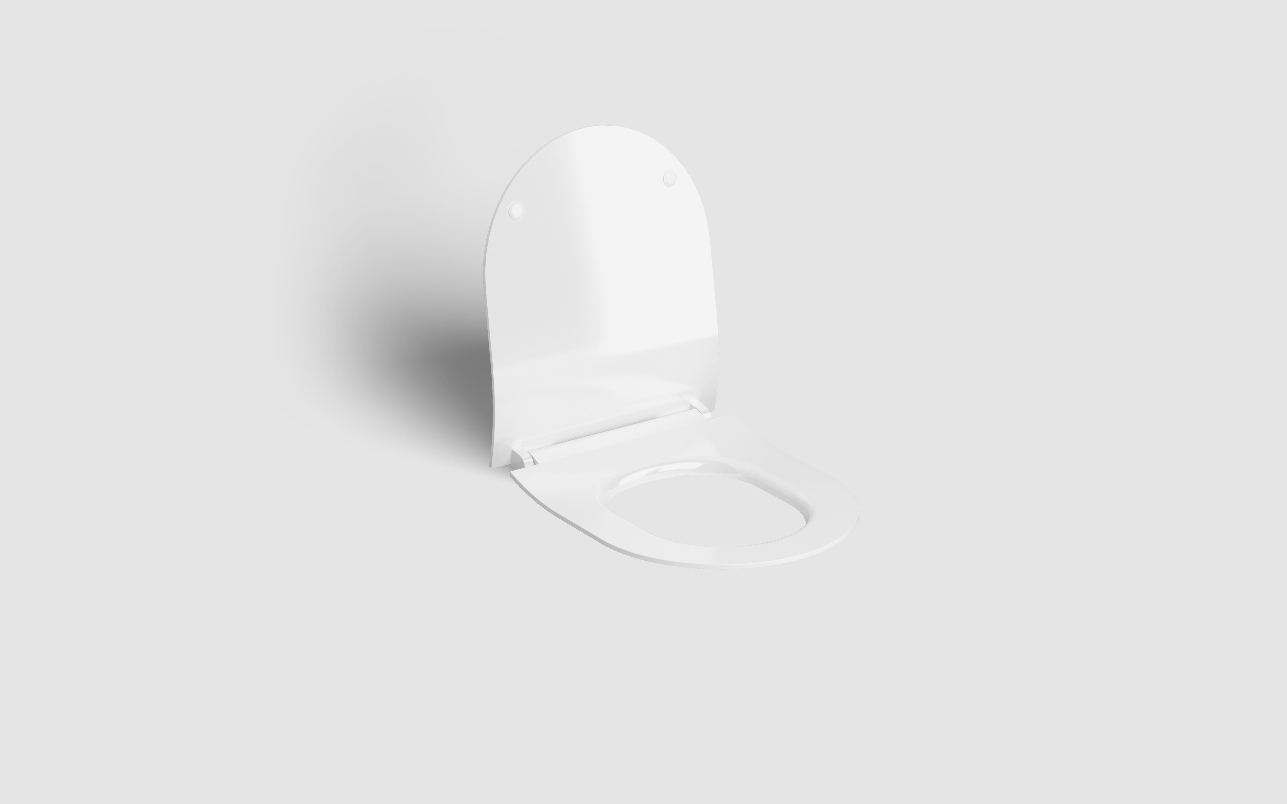 Hammock dunne toiletzitting met deksel, soft closing en quick release systeem, glanzend wit