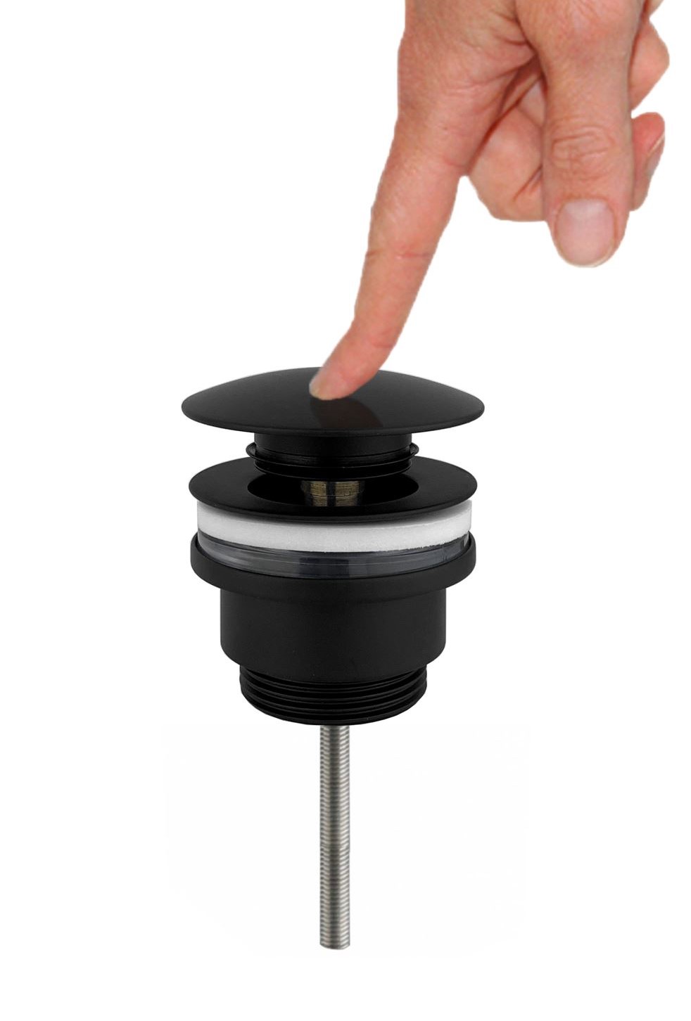 Best-Design "Nero" clic-waste z/overloop 5/4" mat-zwart