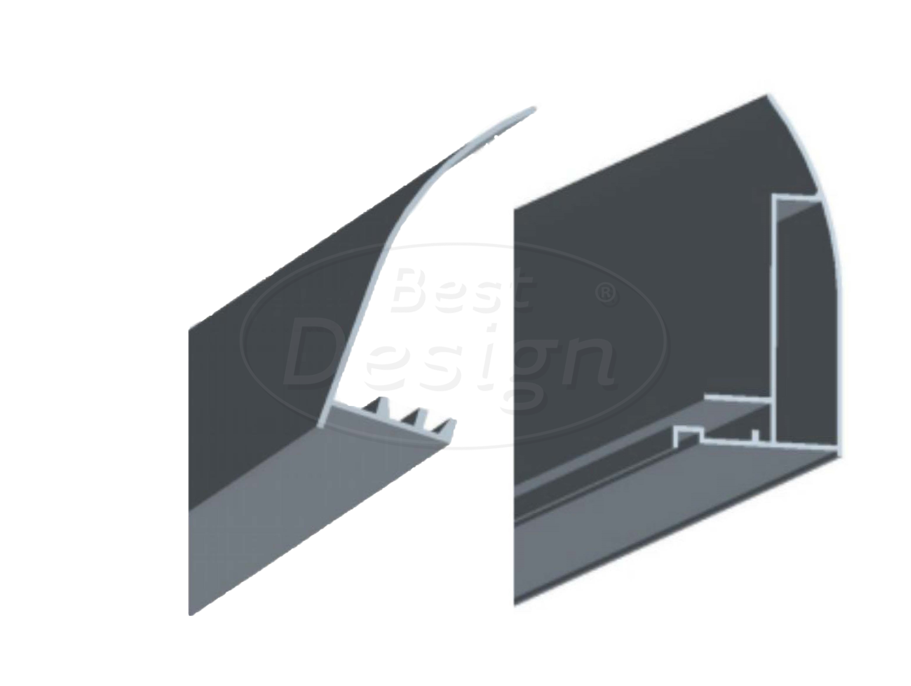 Best-Design aluminium wandprofiel voor "Erico" 3875240-3875250