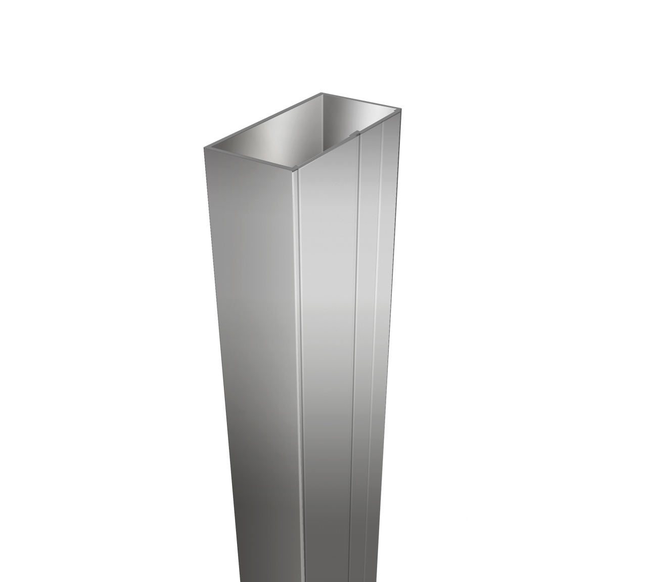 Verbredingsprofiel 20.3 x 39.3 mm voor ST06 type 300 of 350 Chroom Deurzijde