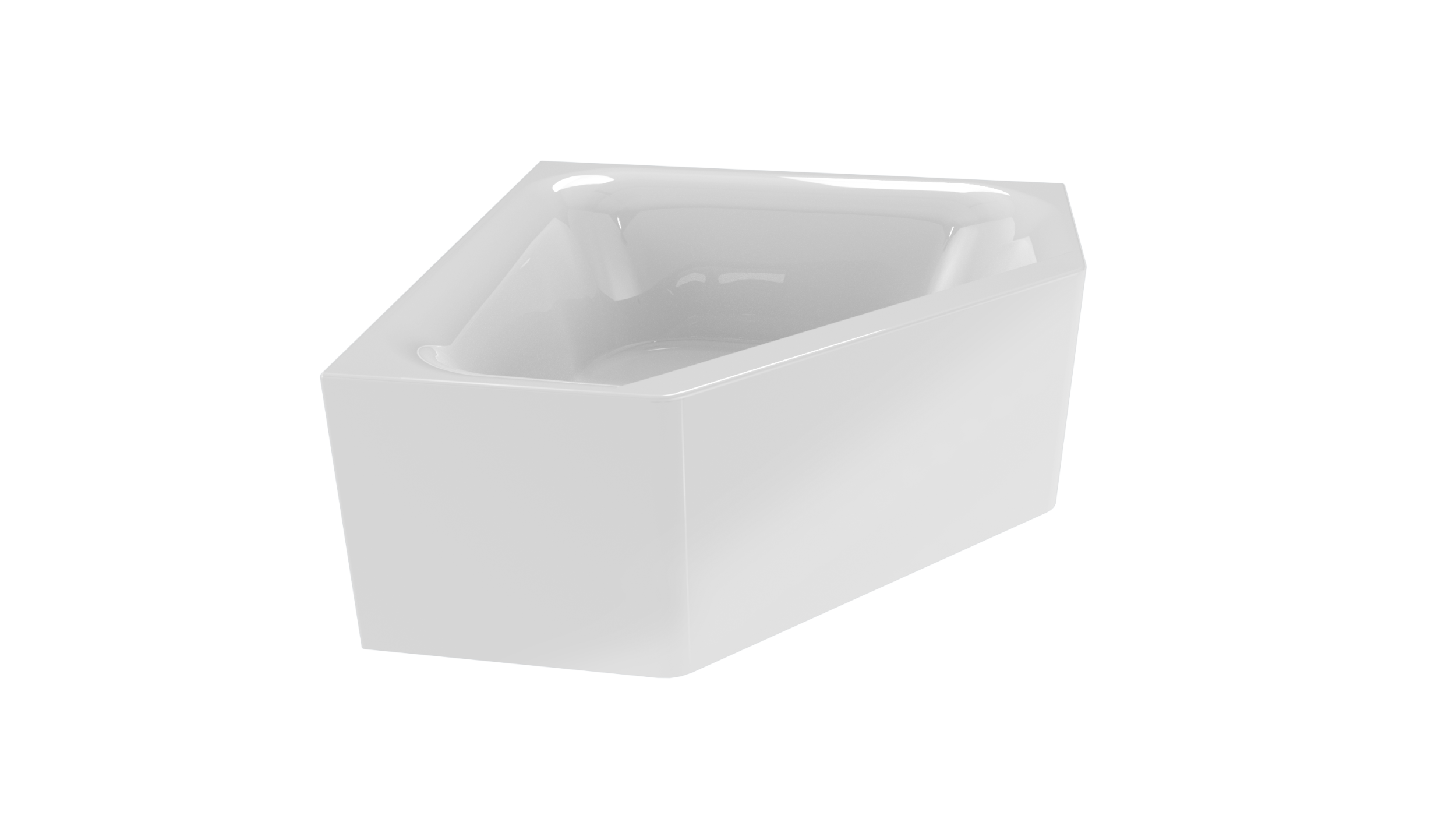 Riho Austin Plug & Play vrijstaand bad 145x145x62 cm glanzend wit