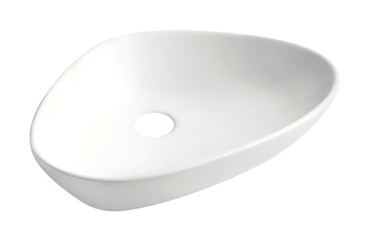 Elite waskom rond 58,5 x 39 x 14 cm keramiek glans wit