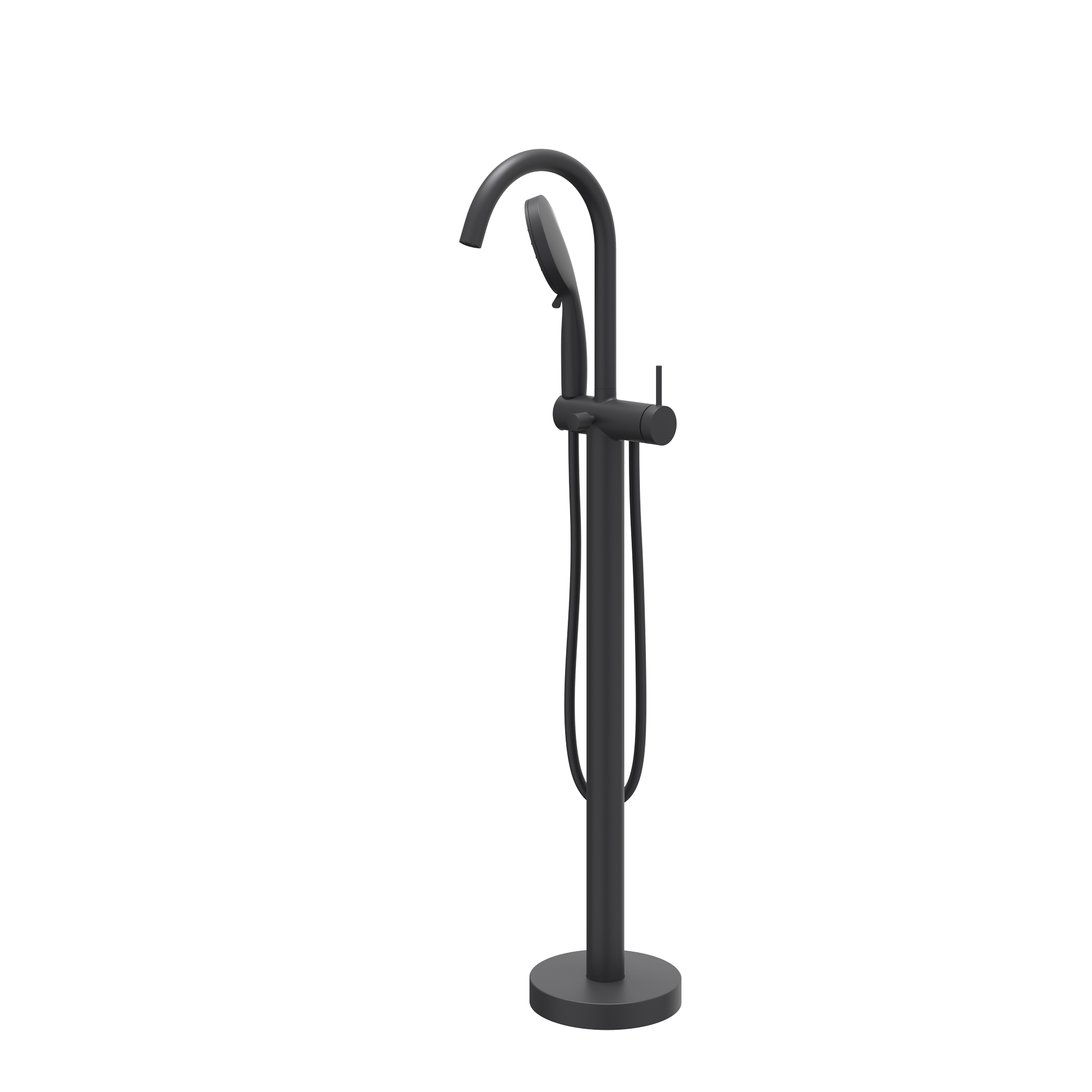 Badmengkraan vrijstaand met draaibare uitloop, slang 150 cm en 3 standen handdouche