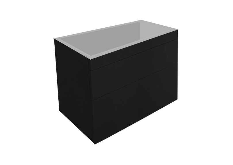 Best-Design "Beauty-60-Mat-Zwart Greeploos" meubel onderkast