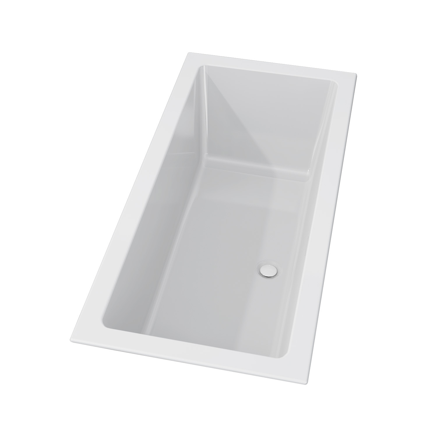Riho Rethink Cubic inbouwbad 160x70x47 cm glanzend wit