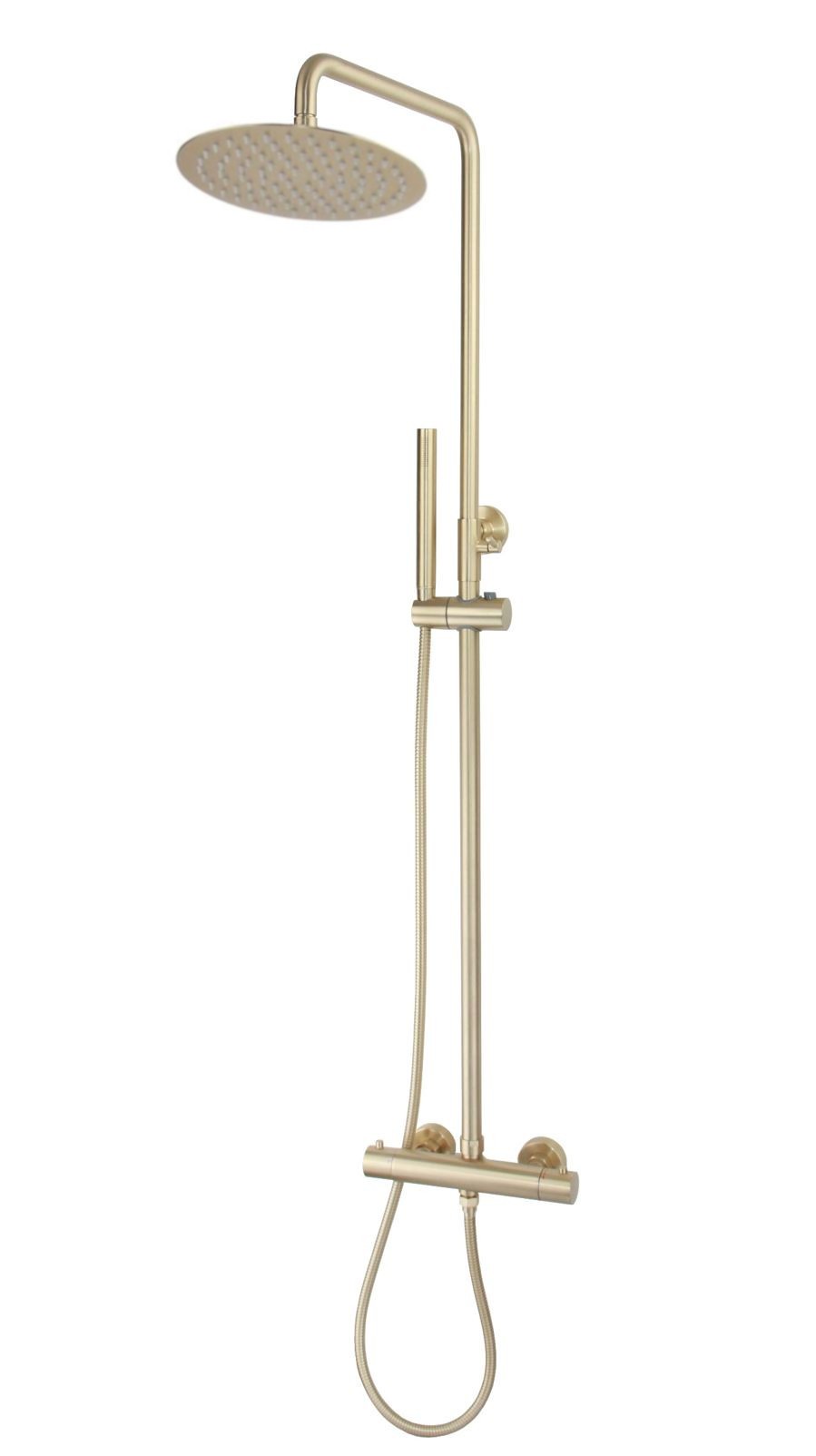 Best-Design "Nancy-300" thermostatische regendouche-opbouwset mat-goud
