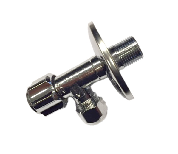 Hoekstopkraan 3/8" x 3/8" (10 mm knel) KIWA
