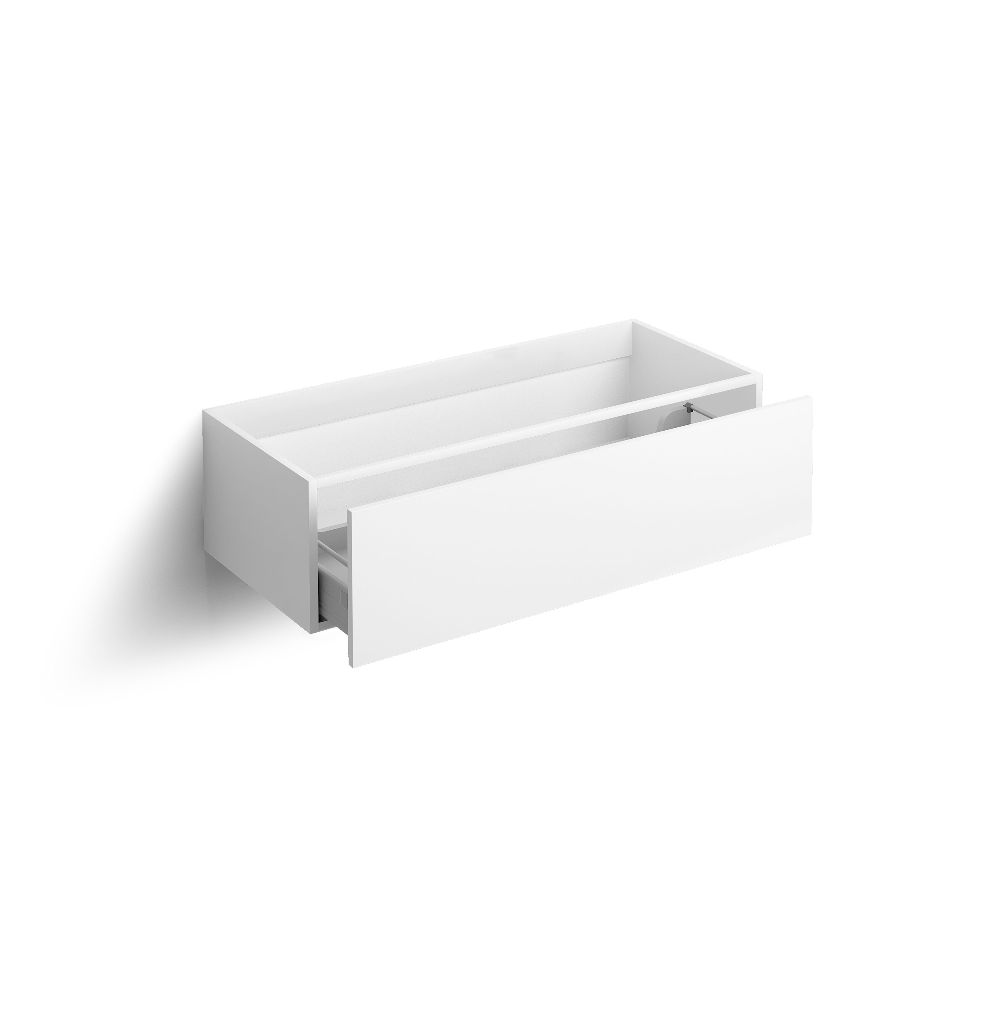 ladekast 110cm, met push-to-open lade, mat wit gelakt