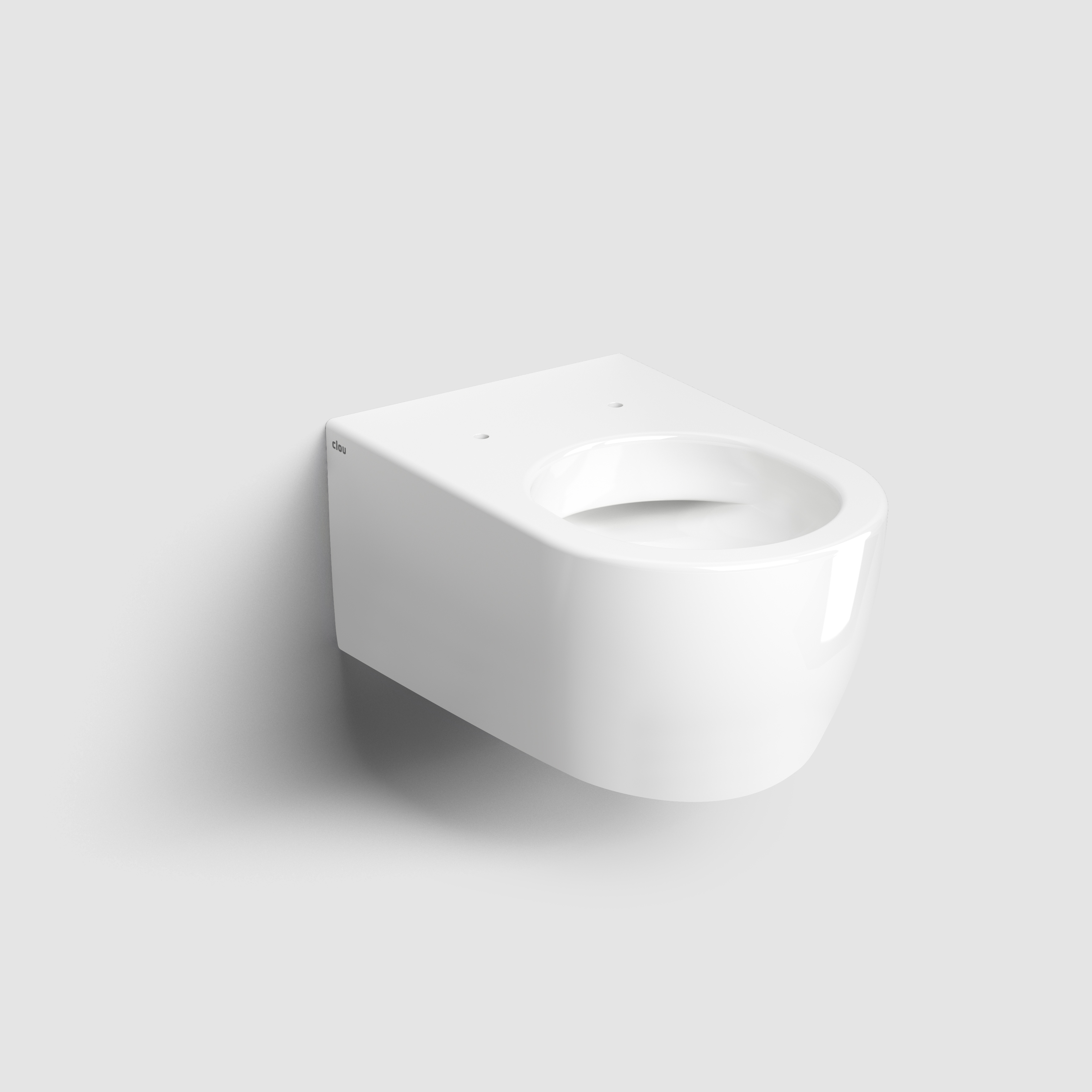 randloos wandtoilet, 54 cm, glanzend wit