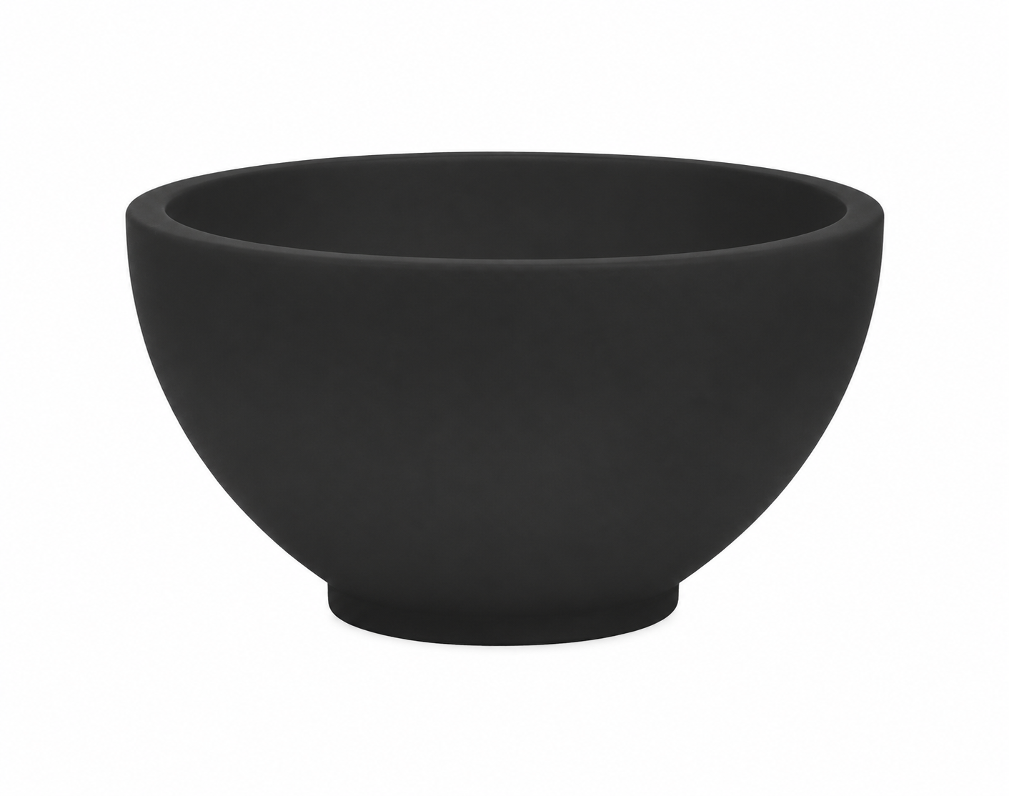 Tessa waskom rond 20 x 11 cm solid surface mat zwart