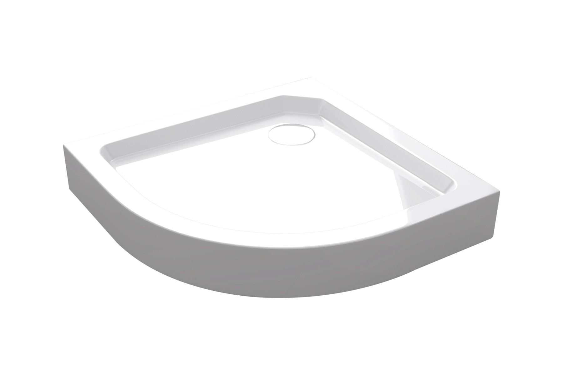 Best-Design "Project" opbouwdouchebak 1/4 rond 90x90x14 cm R=550