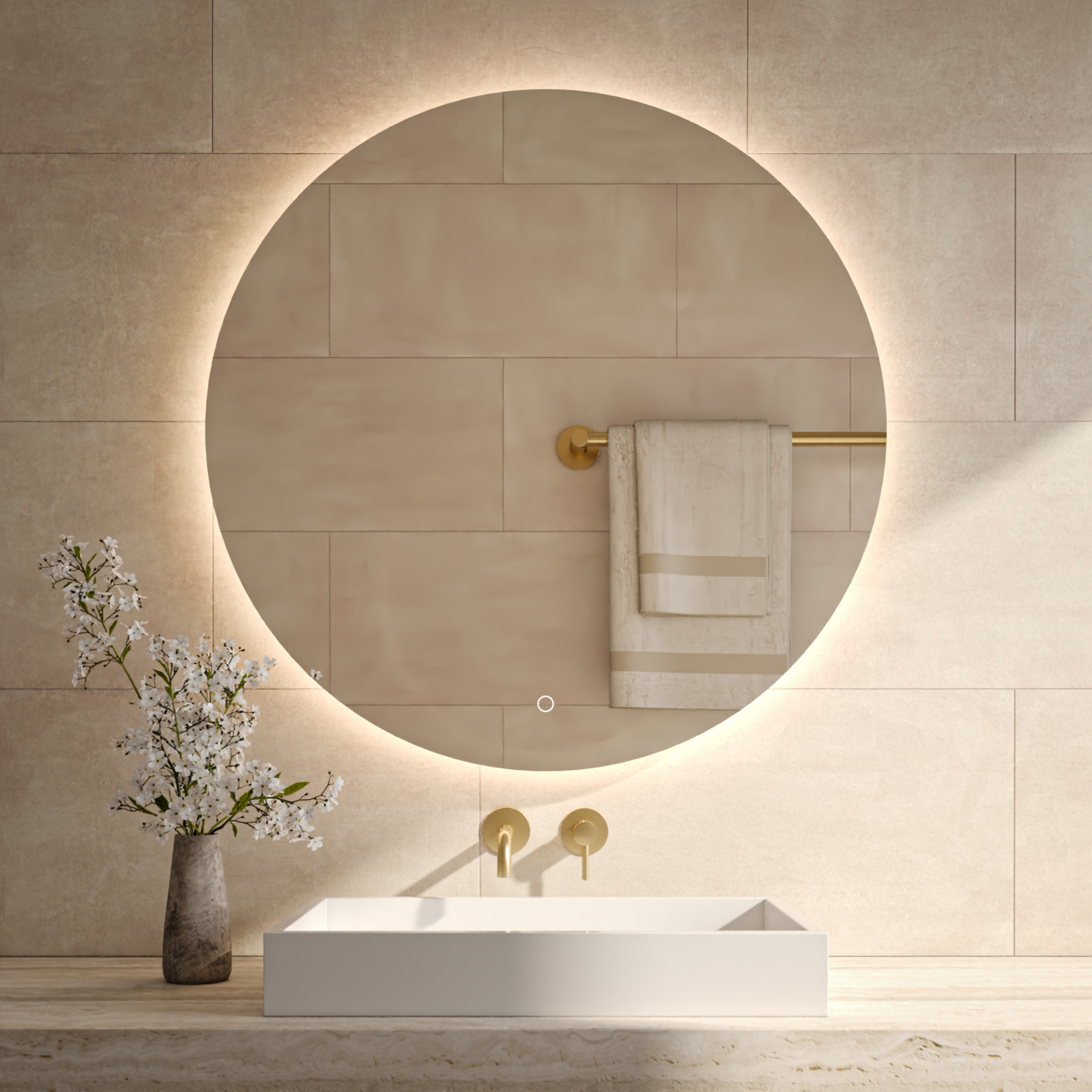 Best-Design "Ingiro" ronde spiegel incl. led verlichting Ø60cm