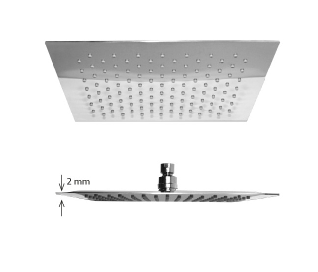 Best-Design "Square-Thin" regendouche 200x200 mm dikte 2mm