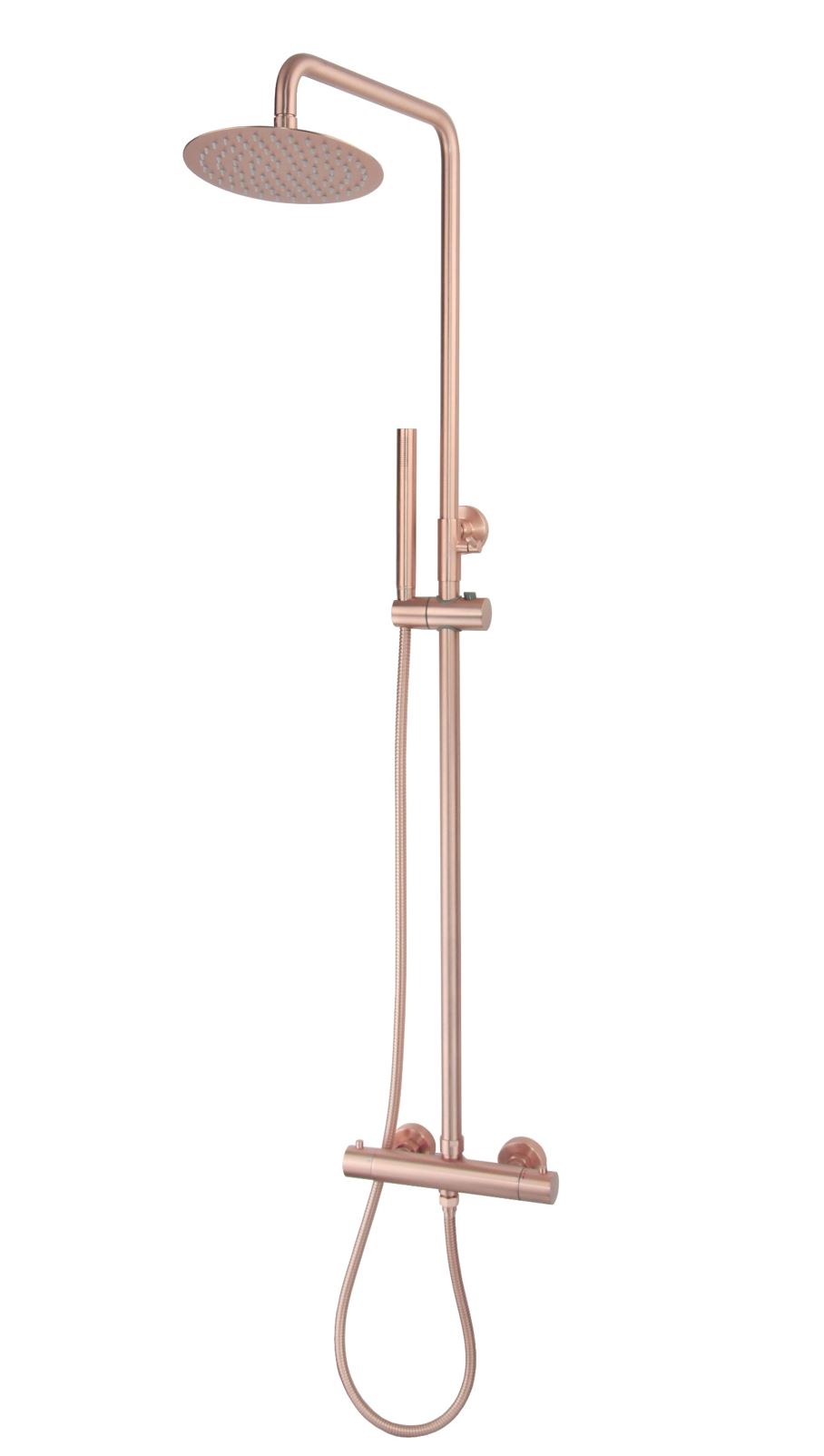 Best-Design "Lyon" thermostatische regendouche-opbouwset Rosé-Mat-Goud