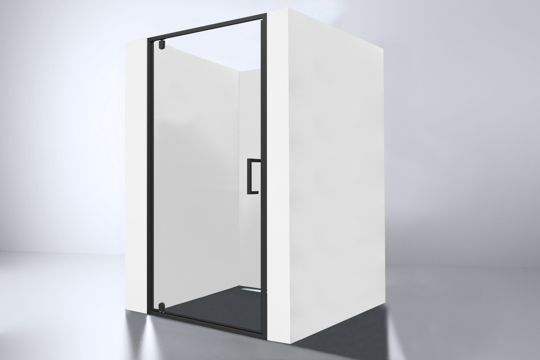 Best-Design "Baron-70" Nisdeur Zwart 68-70x200 cm Nano Glas 8 mm