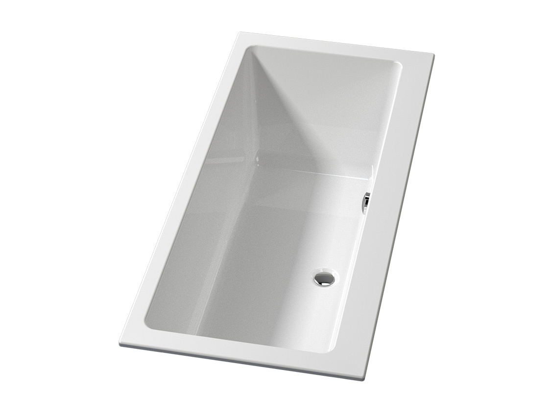 Riho Lusso Wall inbouwbad 180x80x47.5 cm glanzend wit
