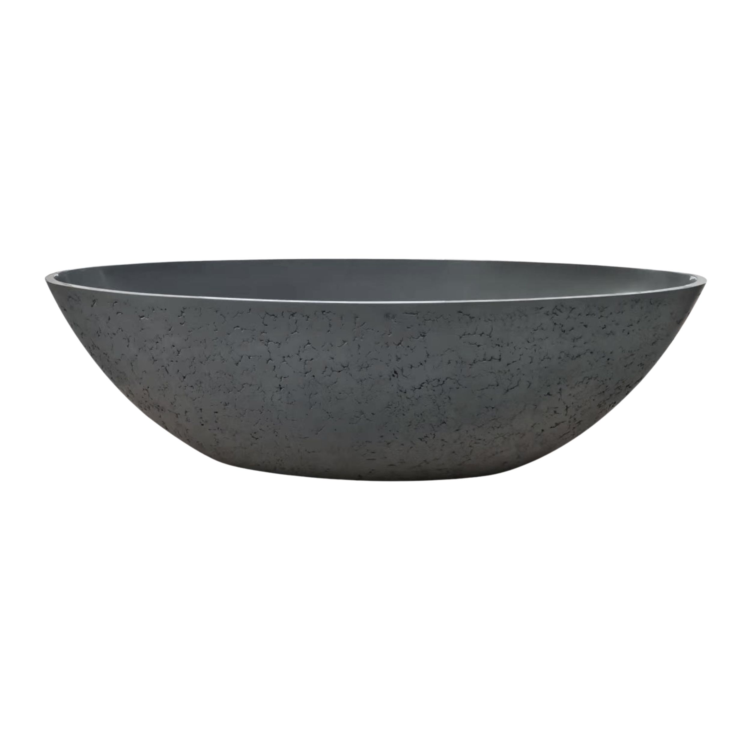 Best-Design vrijstaand bad New-Stone "Craquelé-stone" lava-grijs "Just-solid" 180x85x52cm