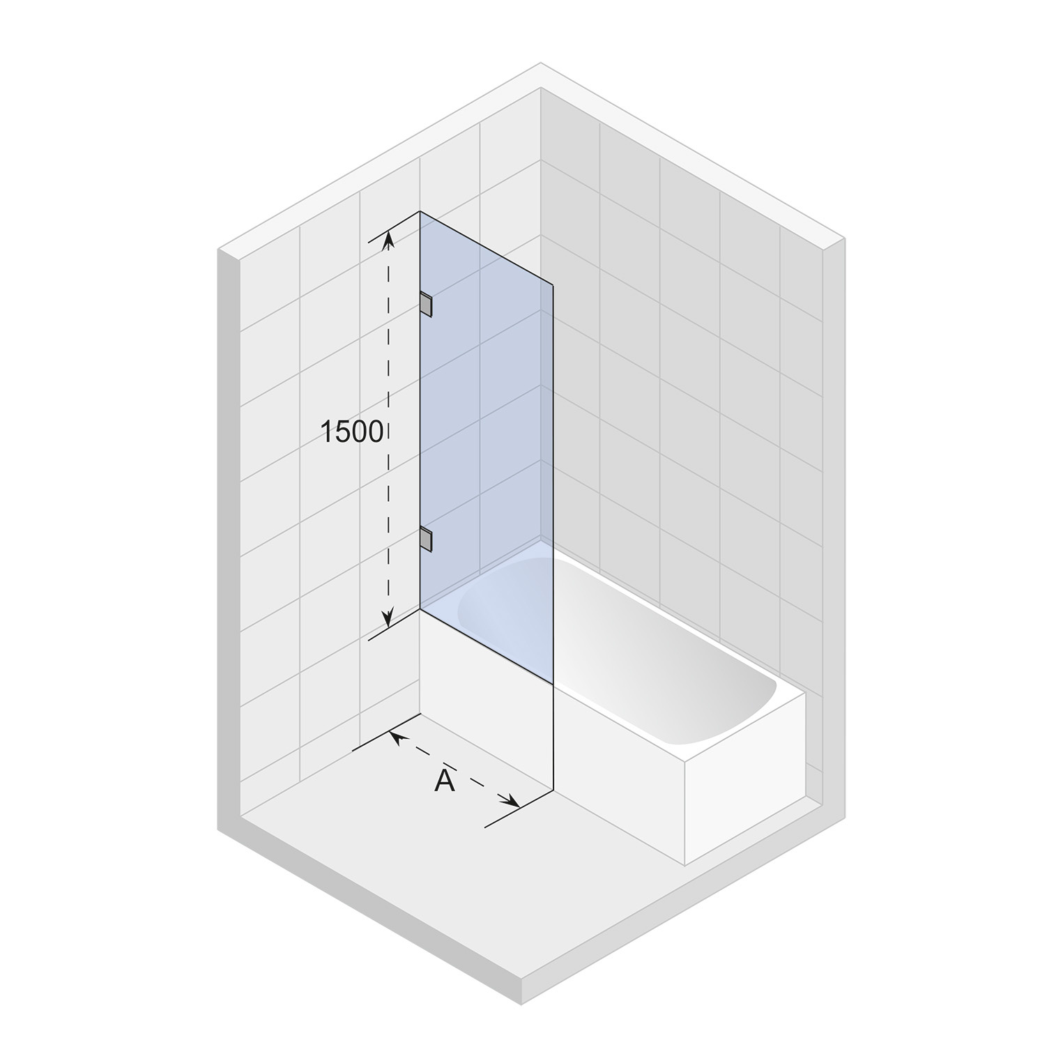 Riho Scandic NXT 409 badwand 60x150 cm chroom