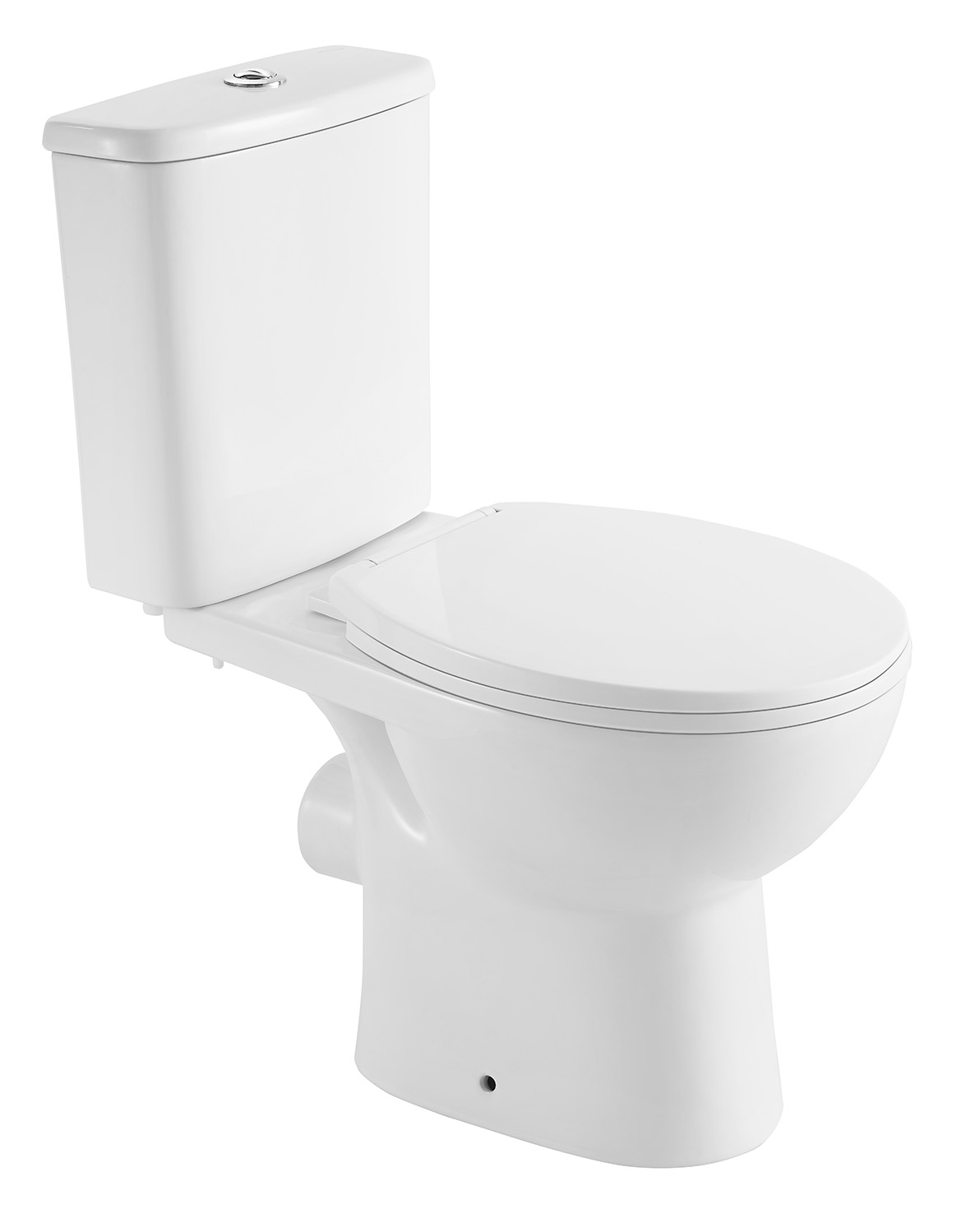Duoblok toilet staand rimless PK met toiletzitting glans wit