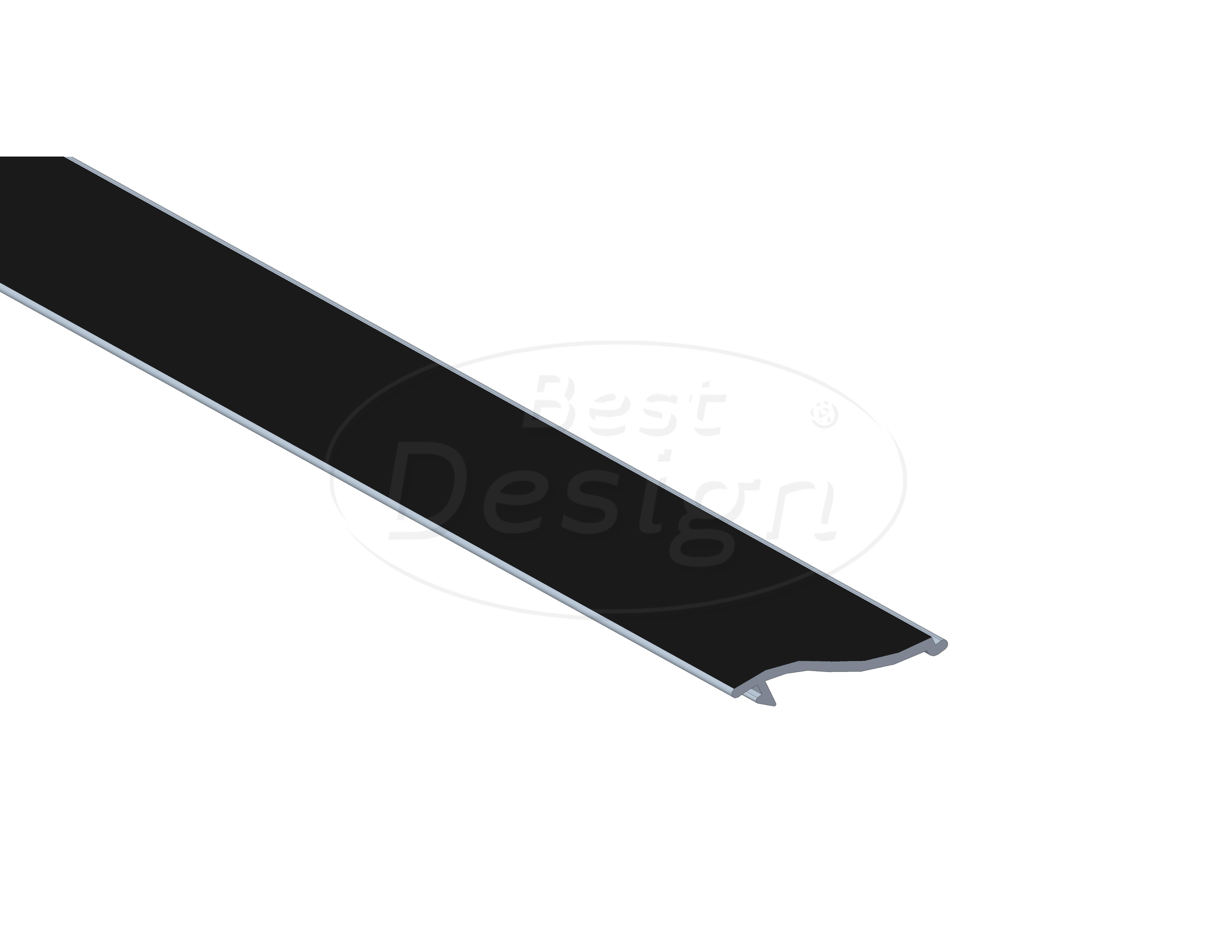 Best-Design zwart aluminium profiel voor "Baron" Nisdeur nr: 09