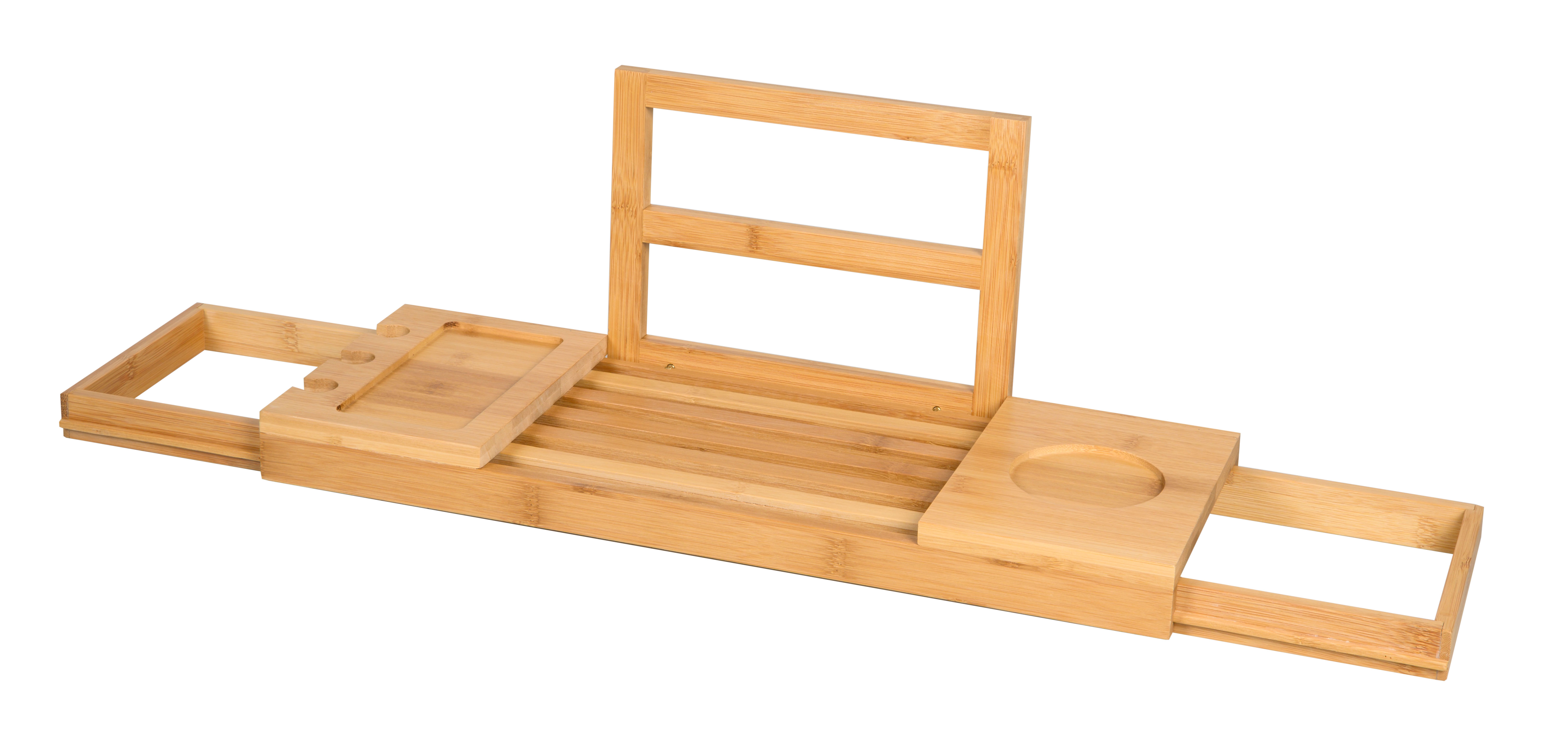Stuks "Tray" Bamboe Badplank verstelbaar 500-900 mm