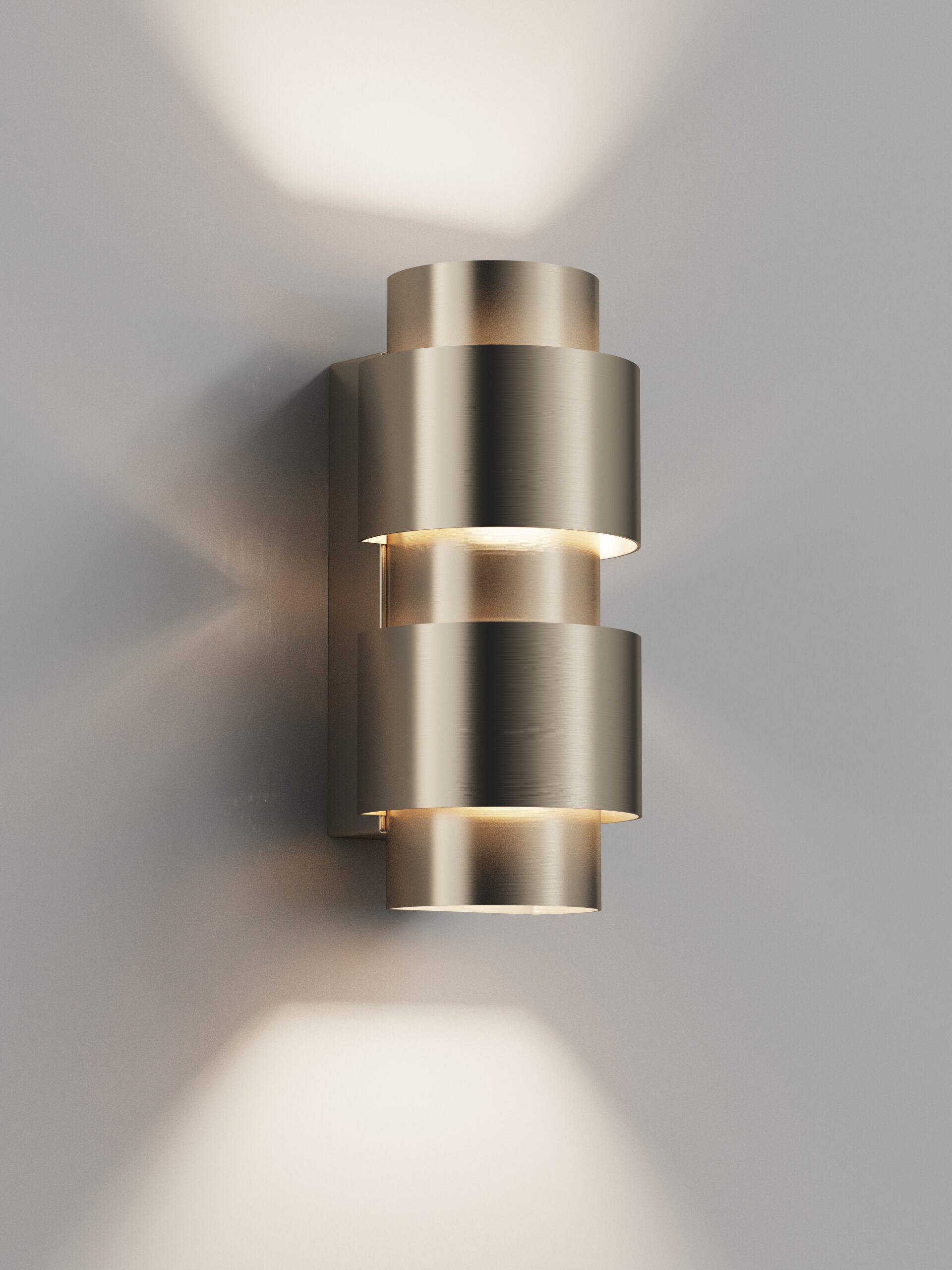 HIPP-Design WLV 01 BR wandlamp half rond 10x22 cm — PVD brons
