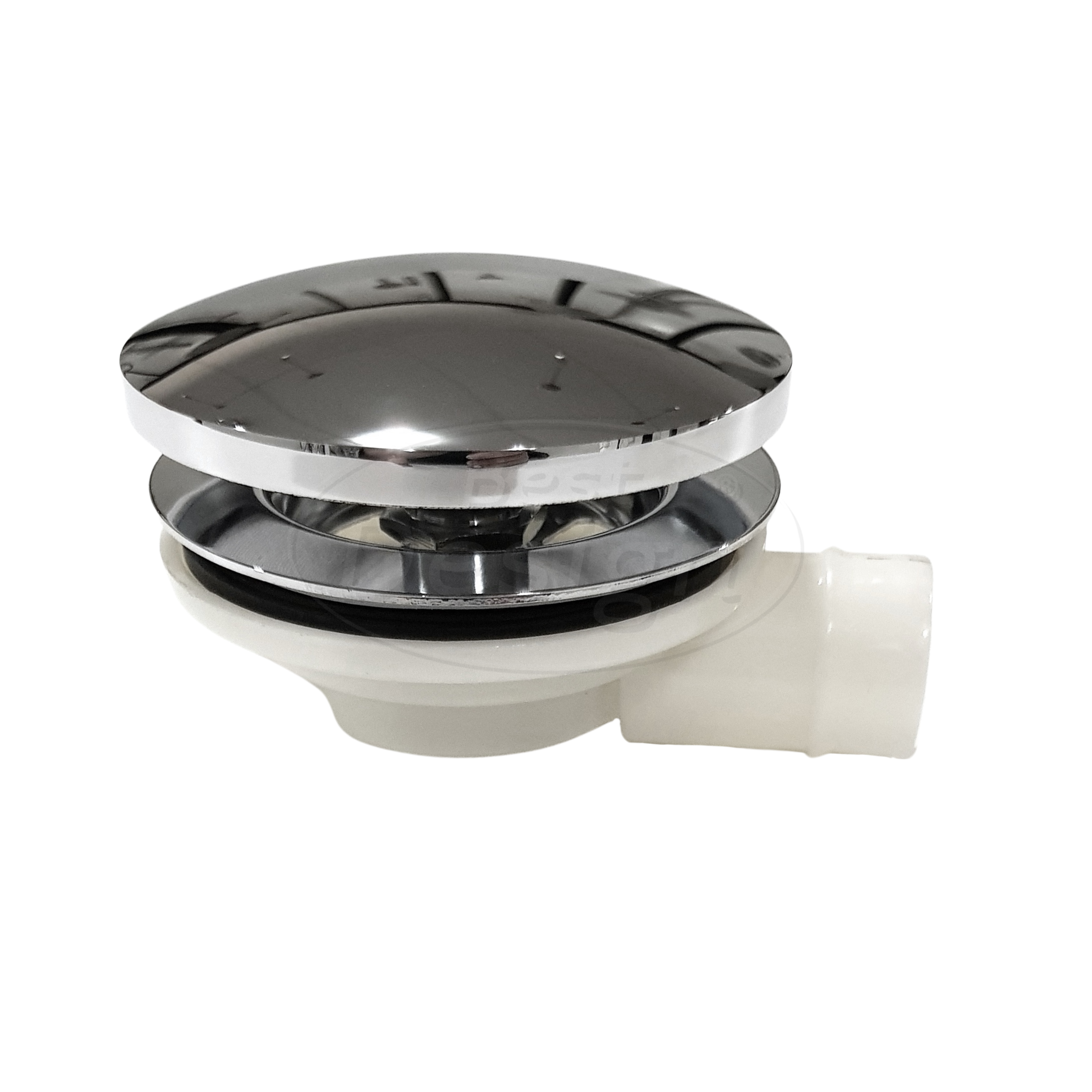 Best-Design Bad-overloop tbv. acryl vrijstaande baden met ronde overloop Chroom