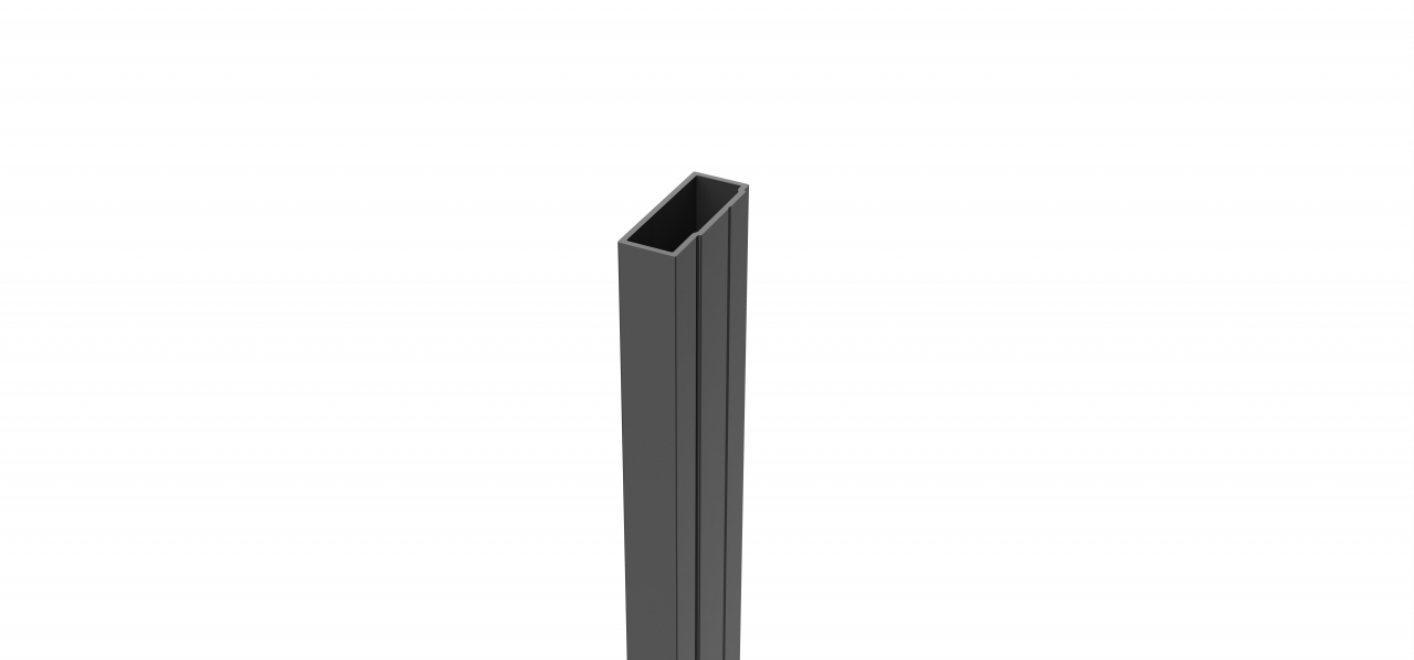 Verbredingsprofiel 10.5 x 25.8 mm voor ST06 type 350 Zwart Wandzijde