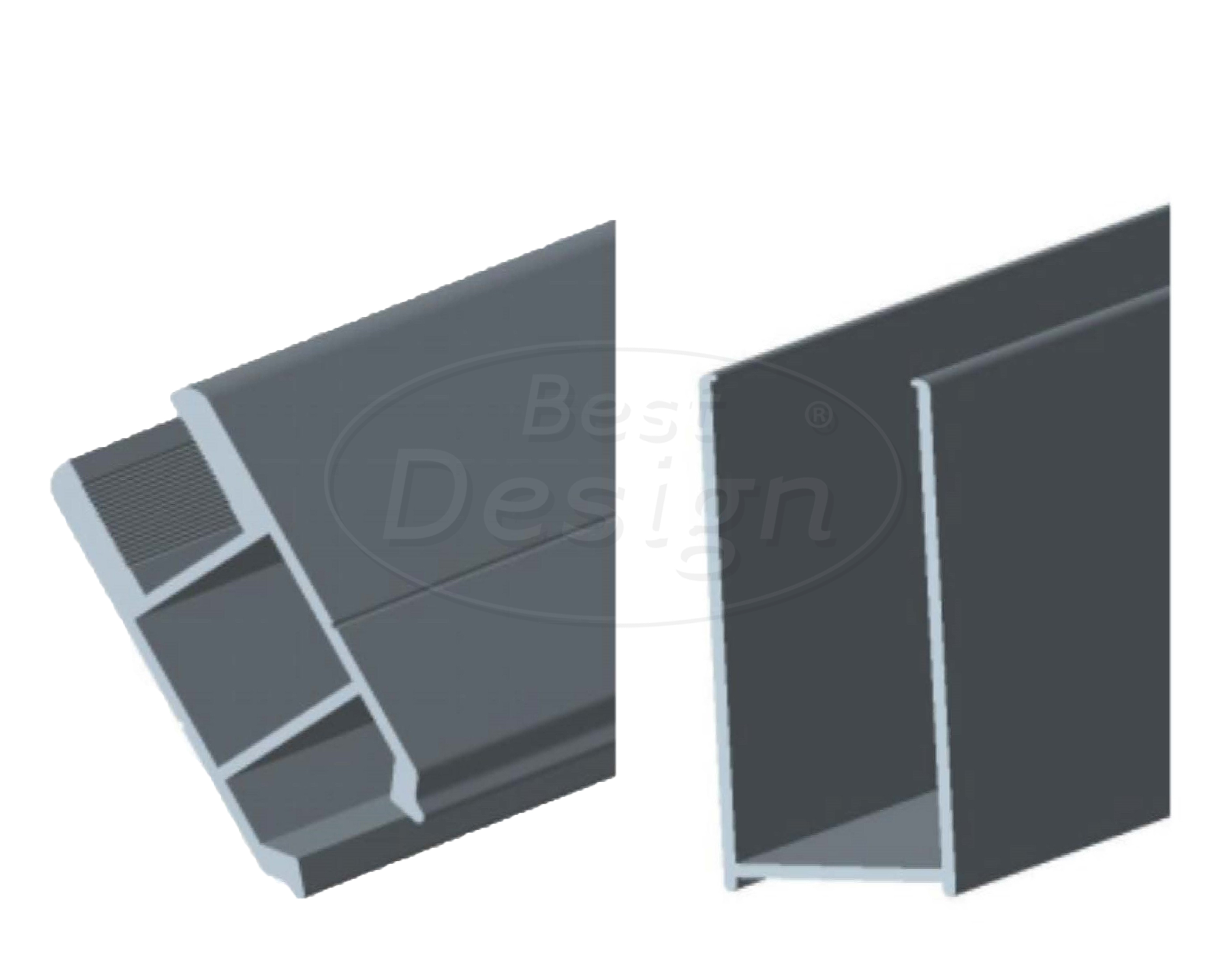 Best-Design aluminium muurprofiel voor "Erico" inloopdouche