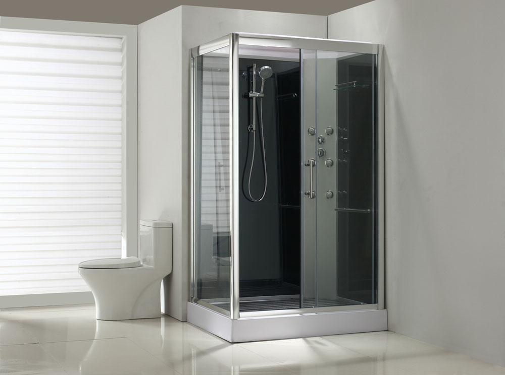 Sunshine rechts complete douchecabine 120x90x218 alu 5mm glas