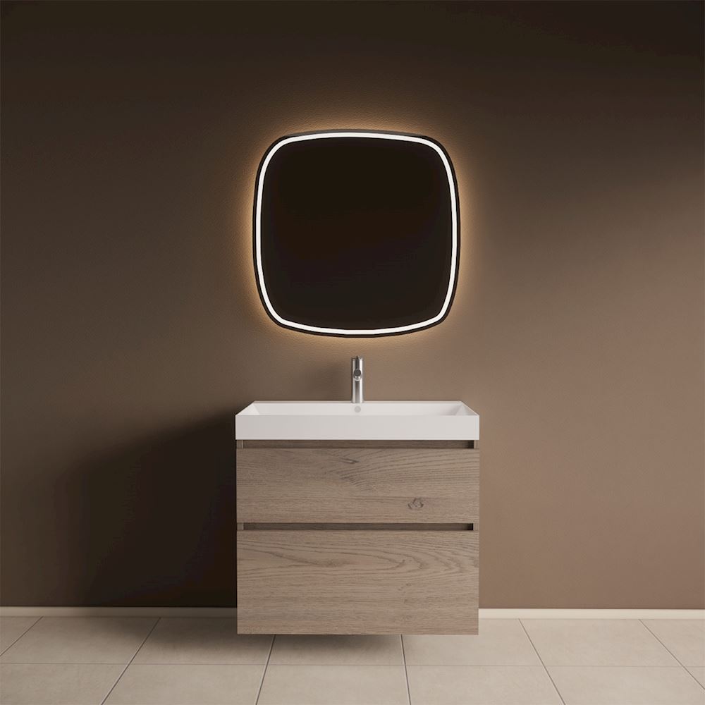 Onderkast Puro Greeploos Cremona Eiken 60 cm incl. Topplaat Oakz Ash Grey 19 mm 60 cm