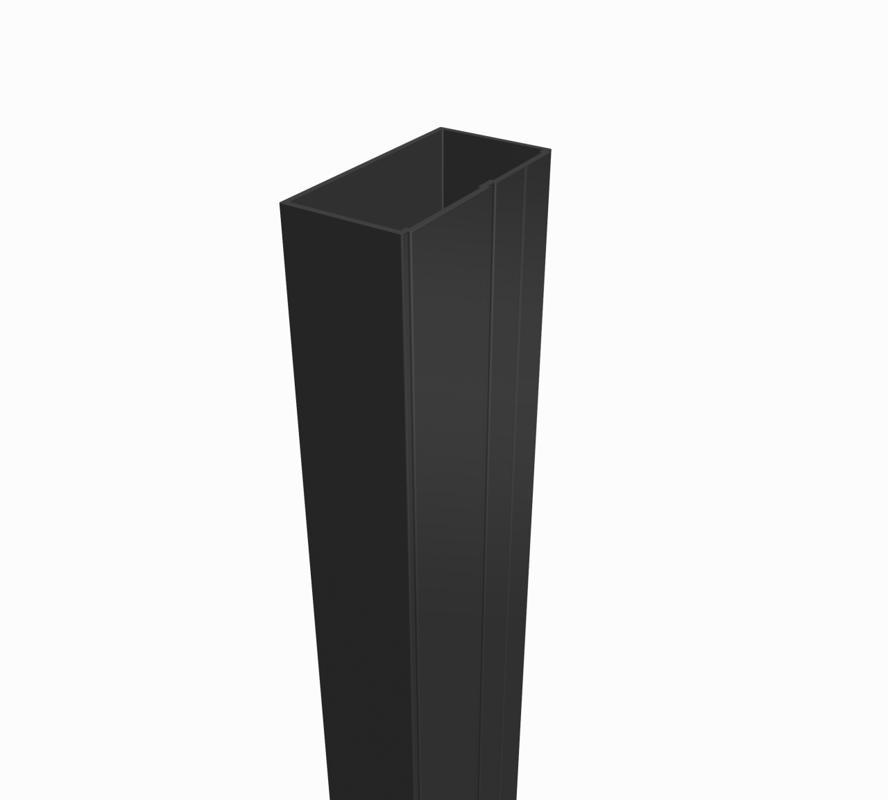Verbredingsprofiel 20.3 x 39.3 mm voor ST06 type 300 of 350 Zwart Deurzijde