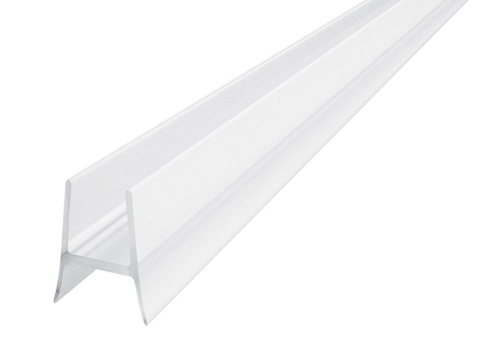 Vloerstrip kunststof 10 x 1230 mm transparant
