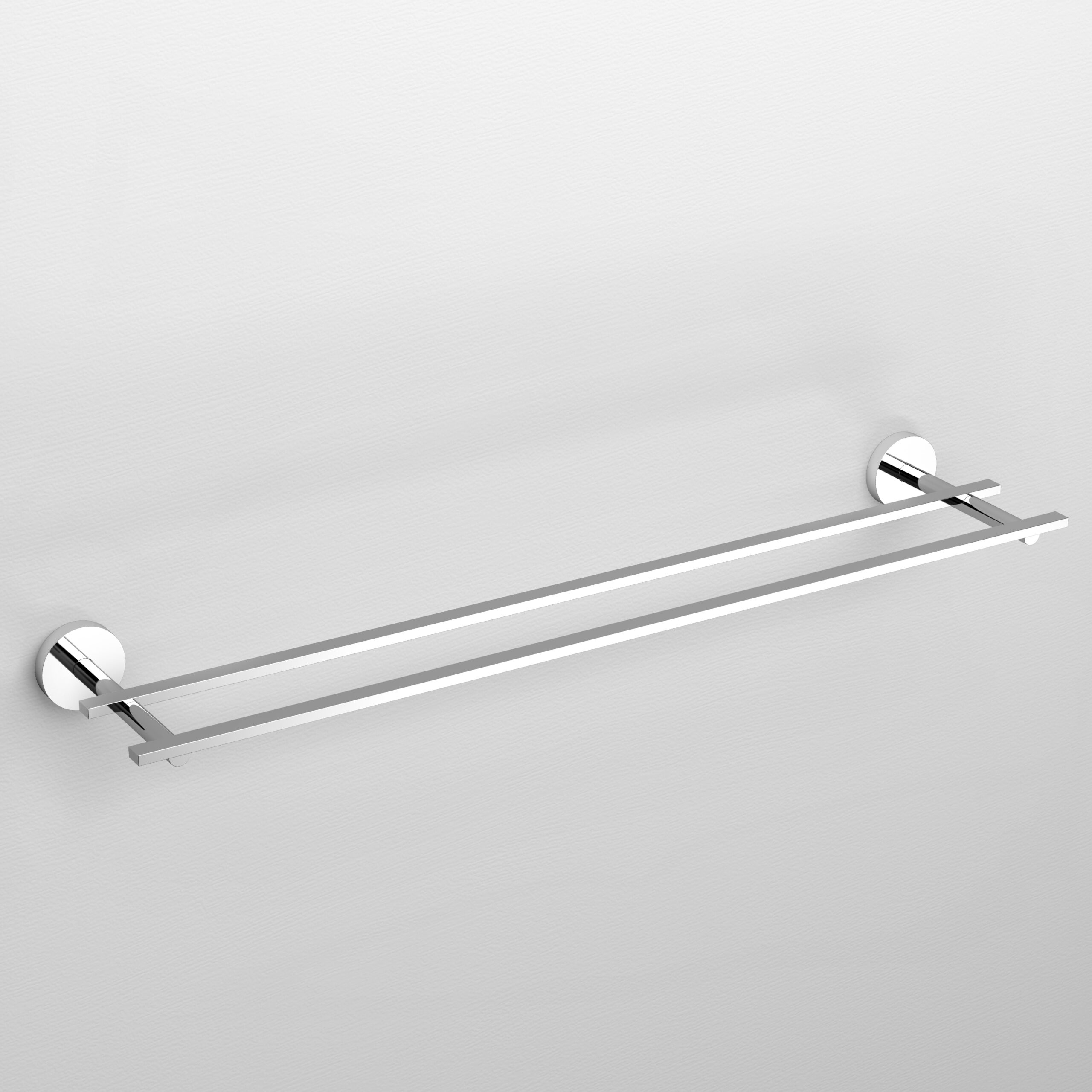 handdoekrek 60cm, dubbel, chroom