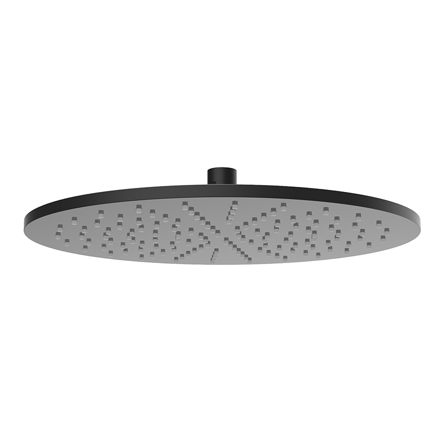 UniMatch hoofddouche rond 30 x 0,8 cm mat zwart