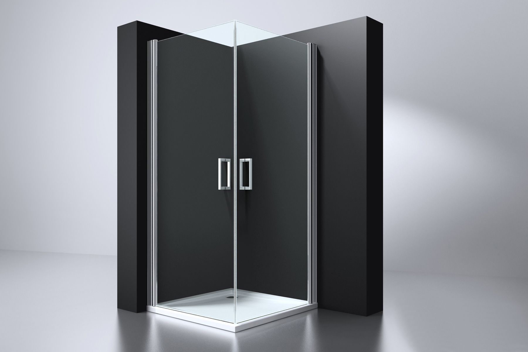 Best-Design "Erico" vierkante cabine met 2 deuren 90x90x190cm NANO glas 6mm